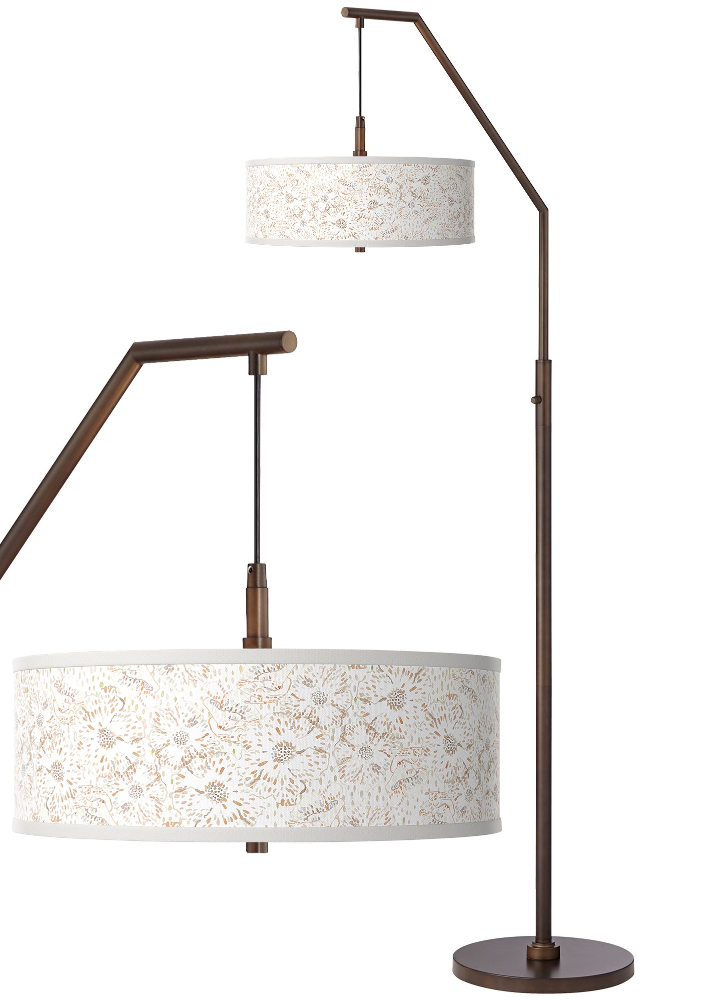 Windflowers Bronze Downbridge Arc Floor Lamp