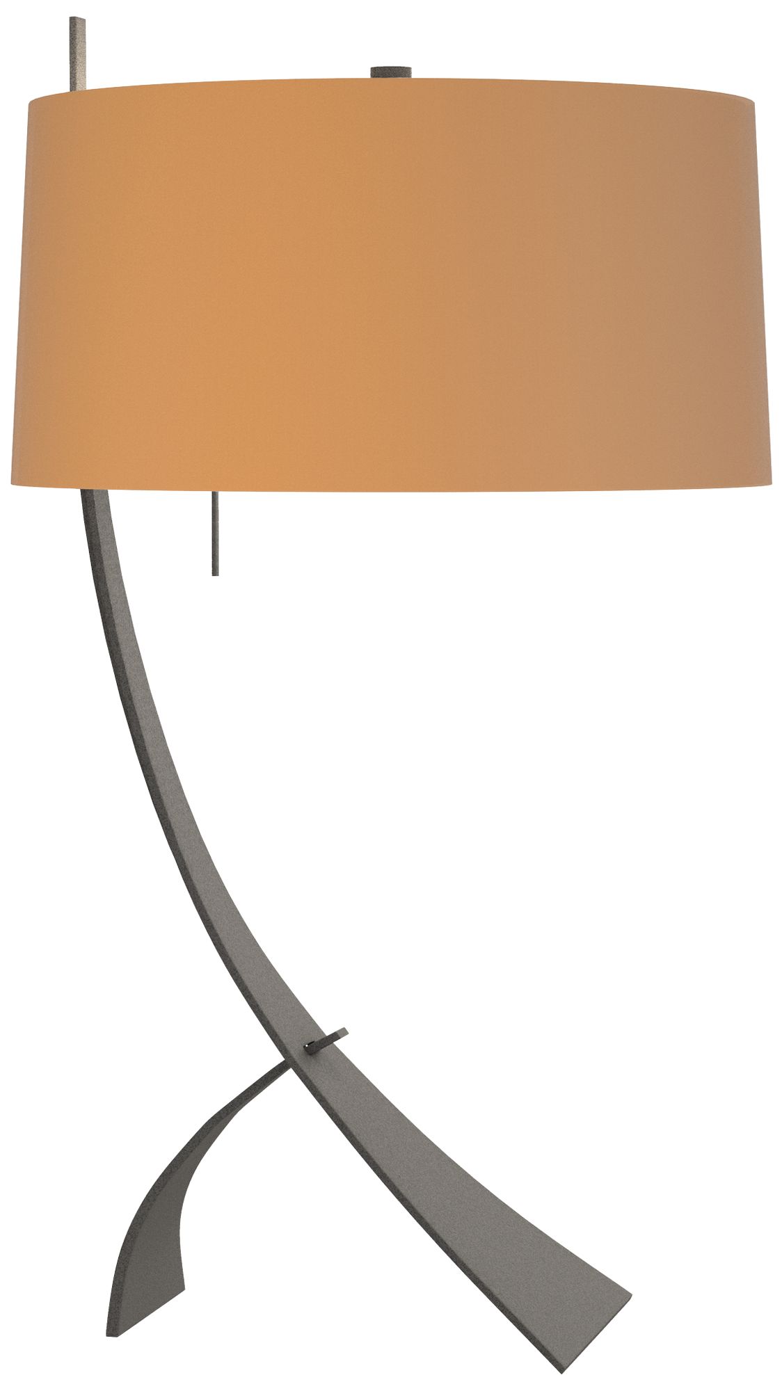 Stasis 28.3" High Natural Iron Table Lamp With Doeskin Suede Shade