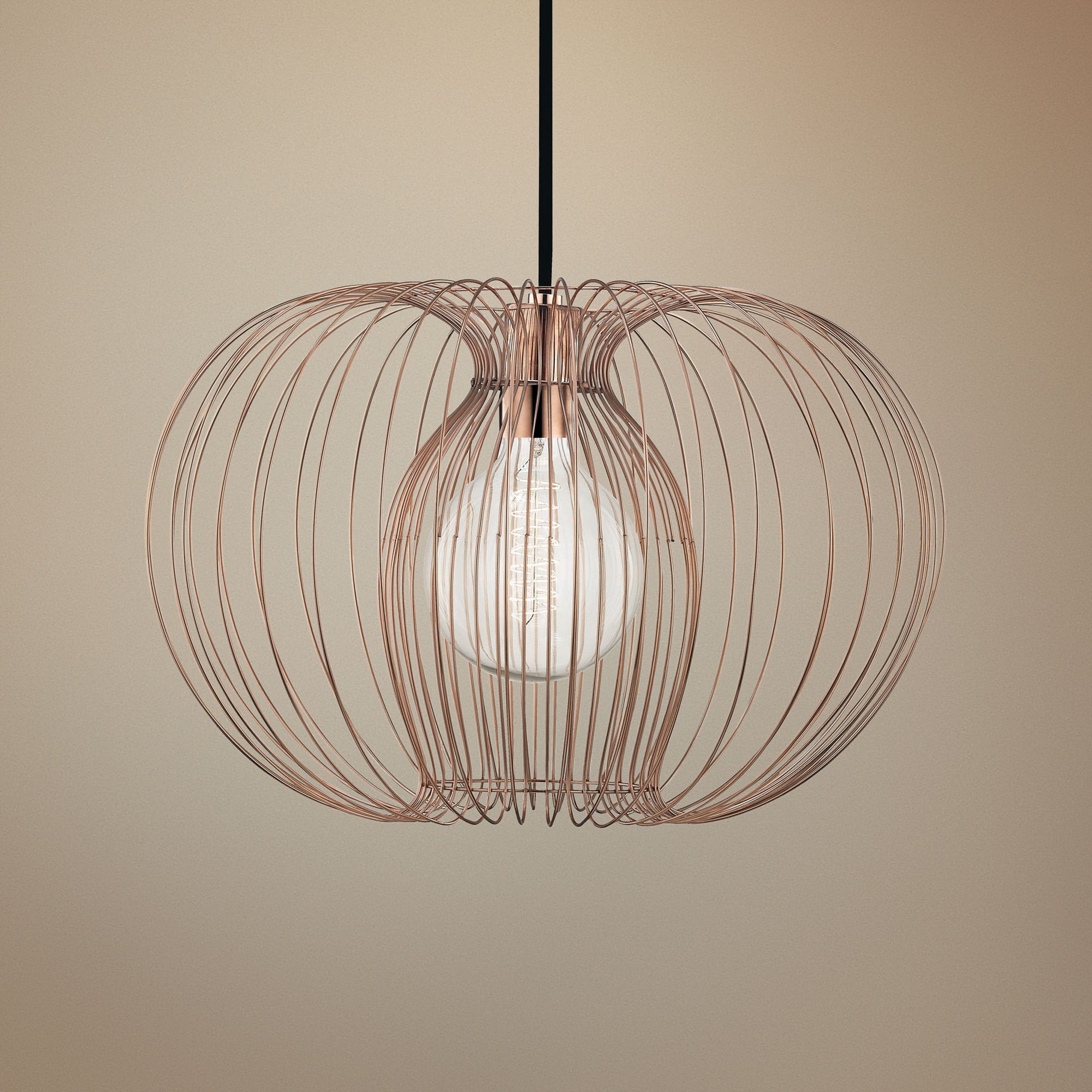 Mitzi Jasmine 17" Wide Polished Copper Pendant Light