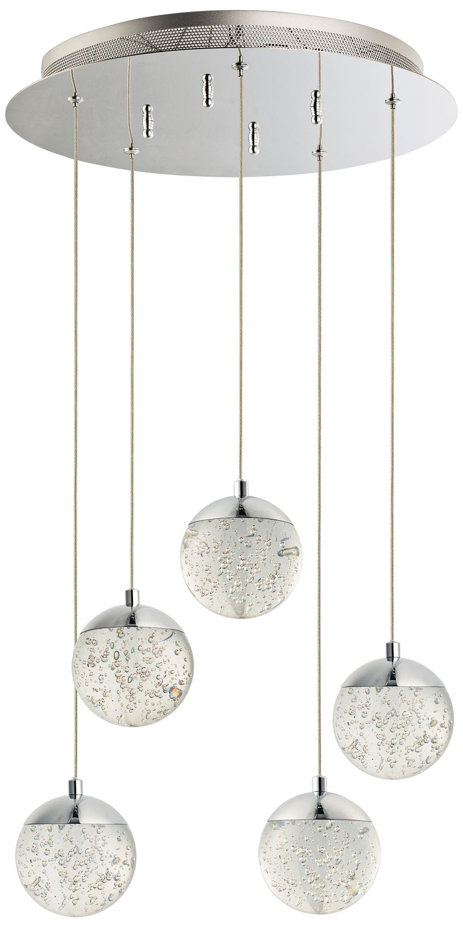 ET2 Orb II 15 1/2"W Chrome 5-Light LED Multi Light Pendant