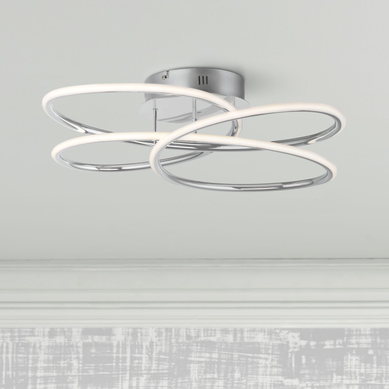 ET2 Coaster 20 1/4" Wide Polished Chrome LED Ceiling Light