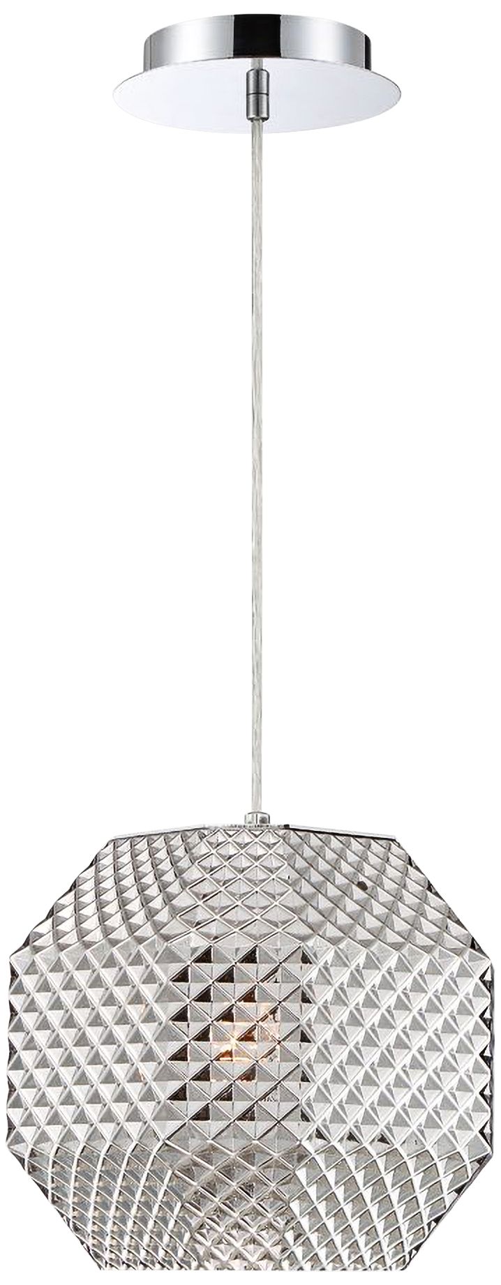 Eurofase Catalda 9" Wide Smoke Glass Mini Pendant