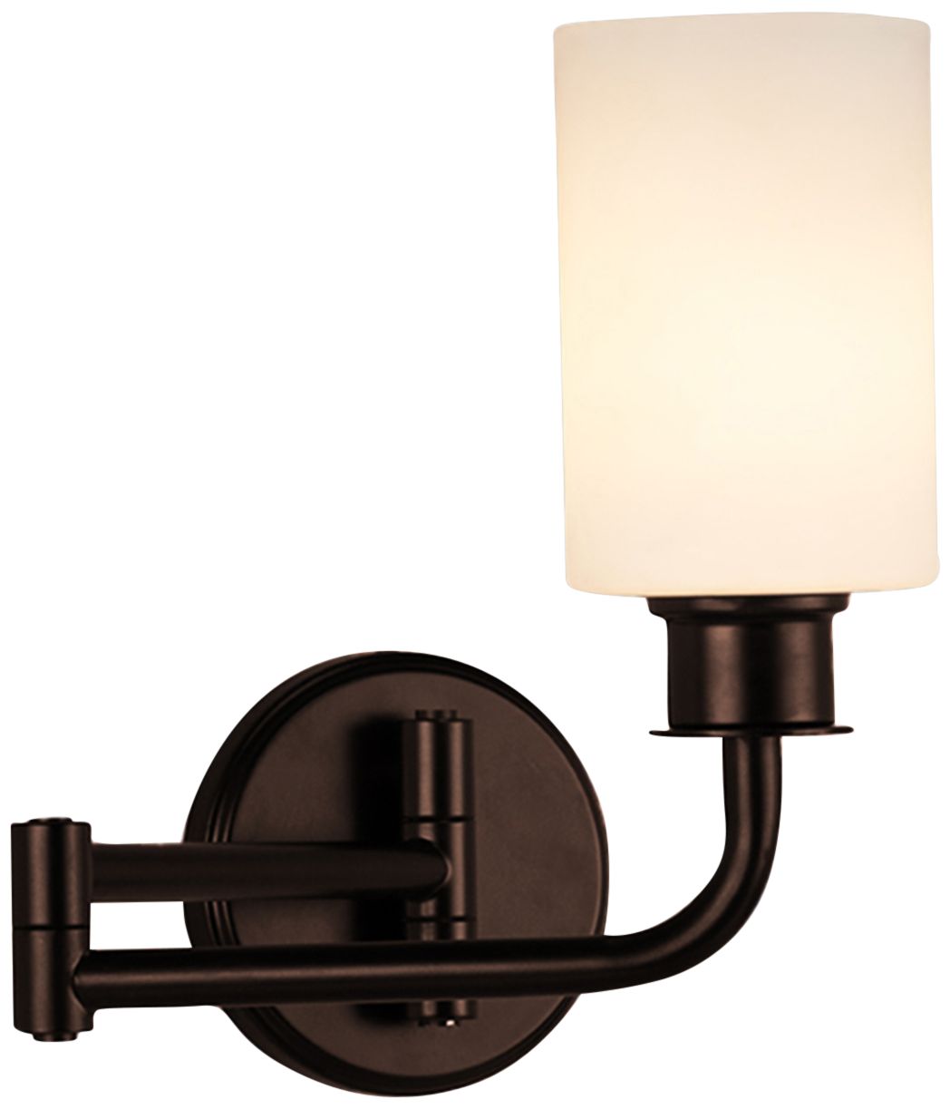 Justice Design Hinge 10 3/4" High Dark Bronze Wall Sconce