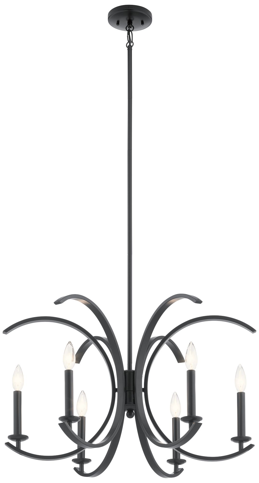 Kichler Cassadee 26" Wide Modern Black Finish Chandelier