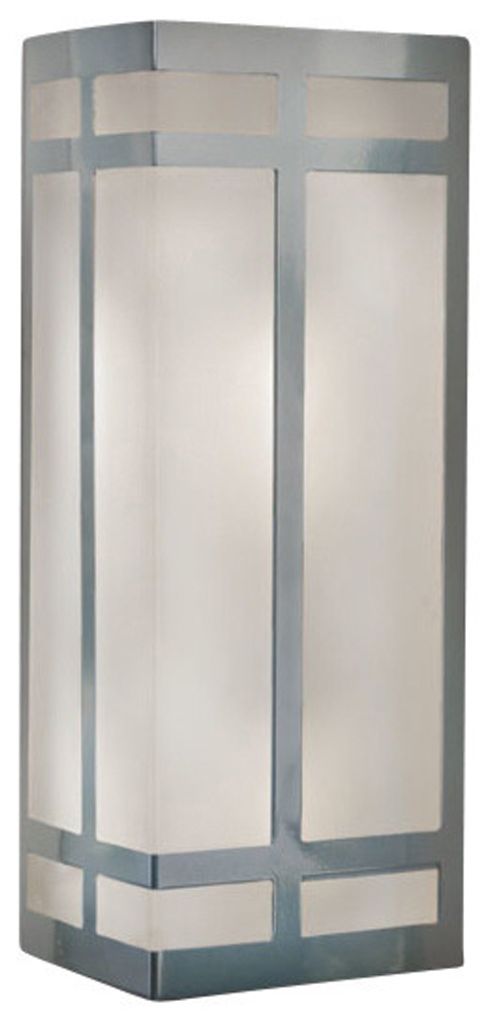 Classics 17 3/4" Chrome and Opal Acrylic Exterior Sconce