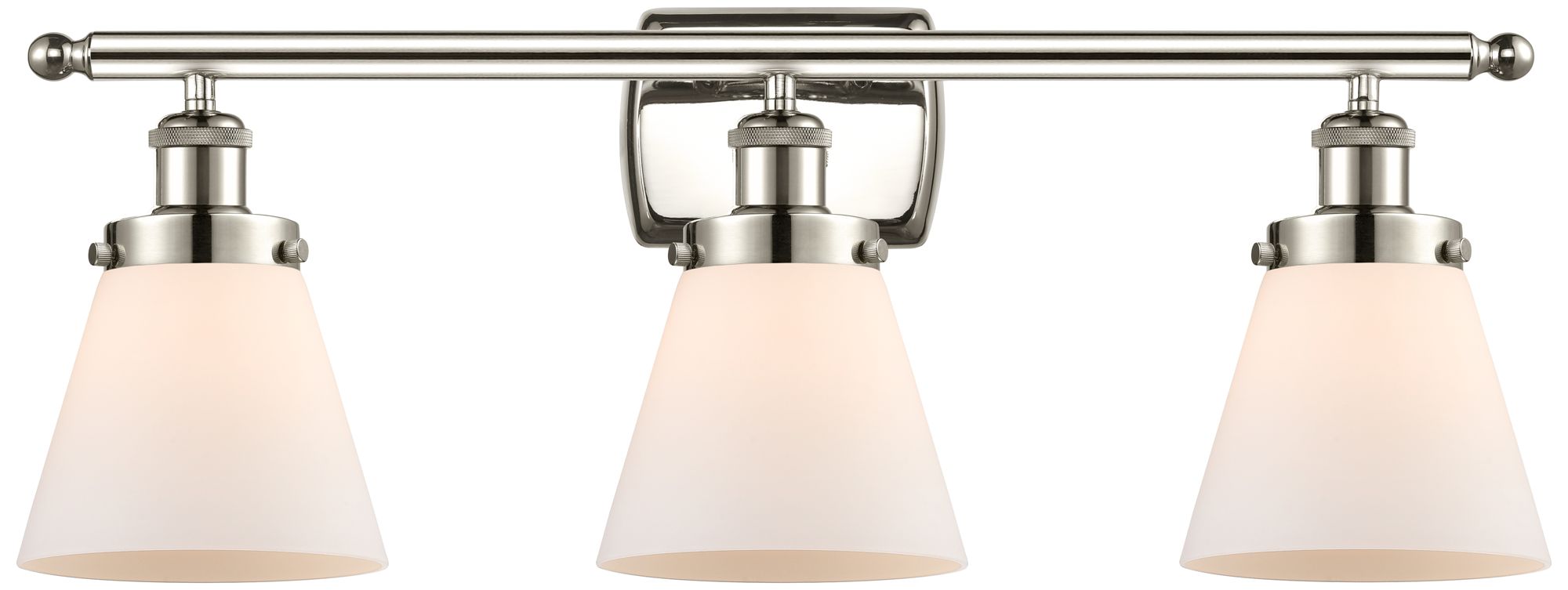 Ballston Urban Cone 6" 3 Light 26" LED Bath Light - Polished Nick