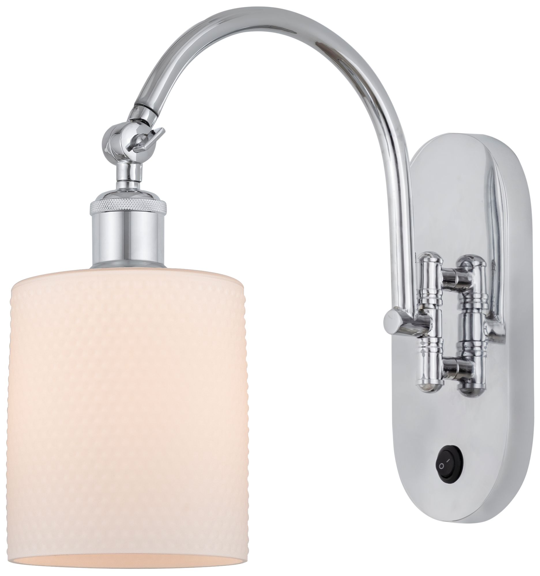 Ballston Cobbleskill 5" LED Sconce - Chrome Finish - Matte White Shade