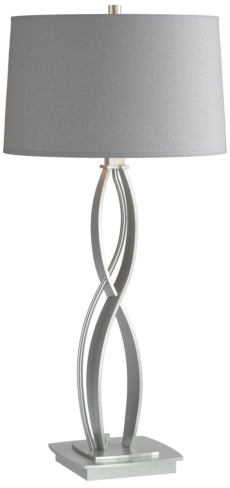 Almost Infinity Table Lamp - Vintage Platinum Finish - Medium Grey Shade