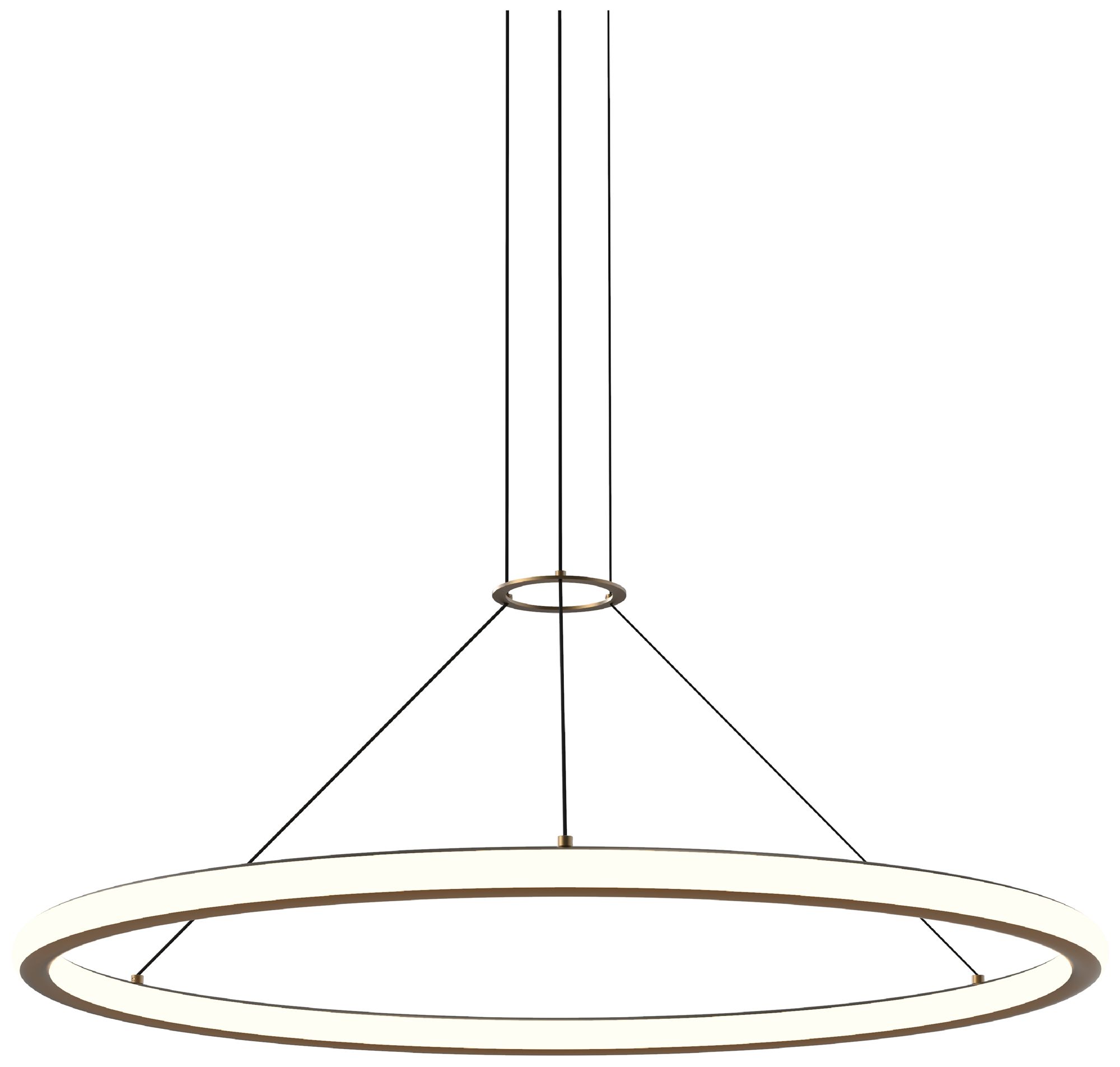 Luna 36" Round LED Pendant w/ 20' Cord (2700K) Painted Brass