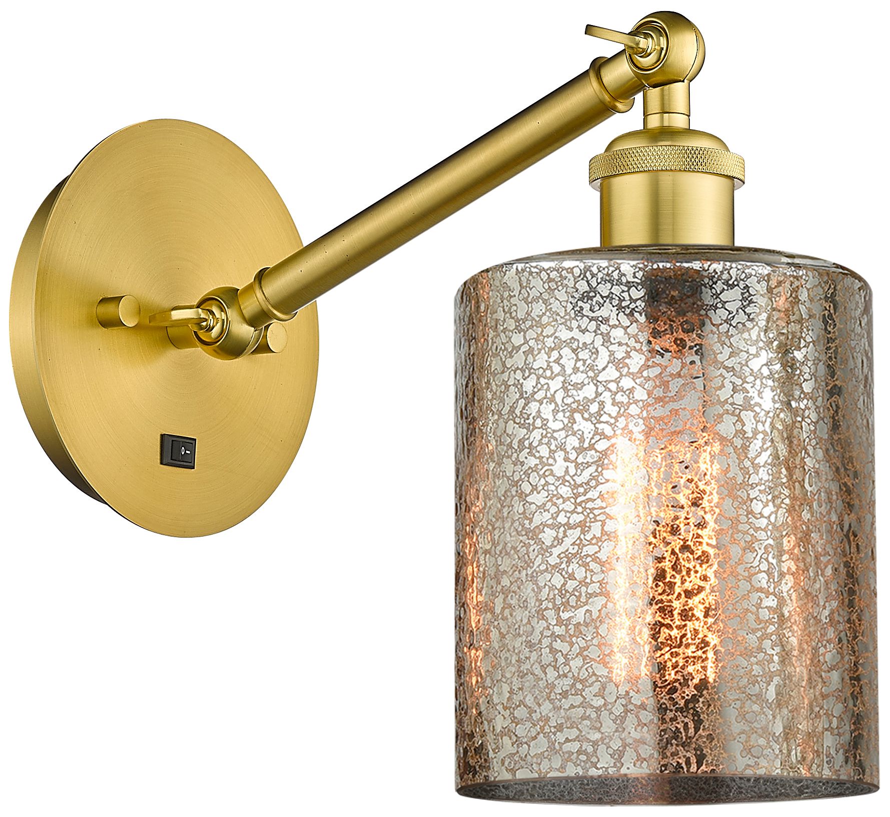 Ballston Cobbleskill 5" LED Sconce - Gold Finish - Mercury Shade