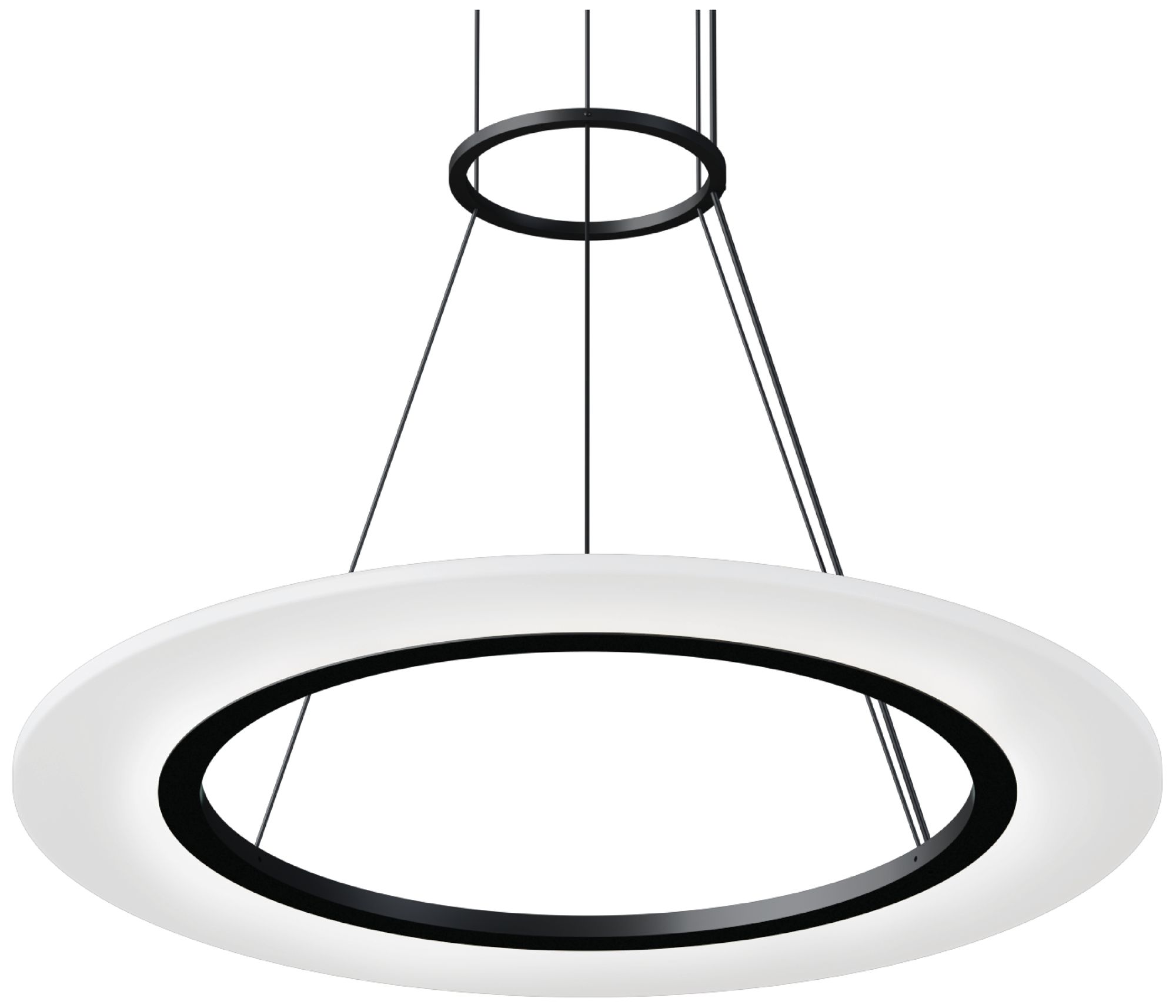 Arctic Rings 24" Single LED Ring Pendant w/ 20' Cord/Cable - Satin