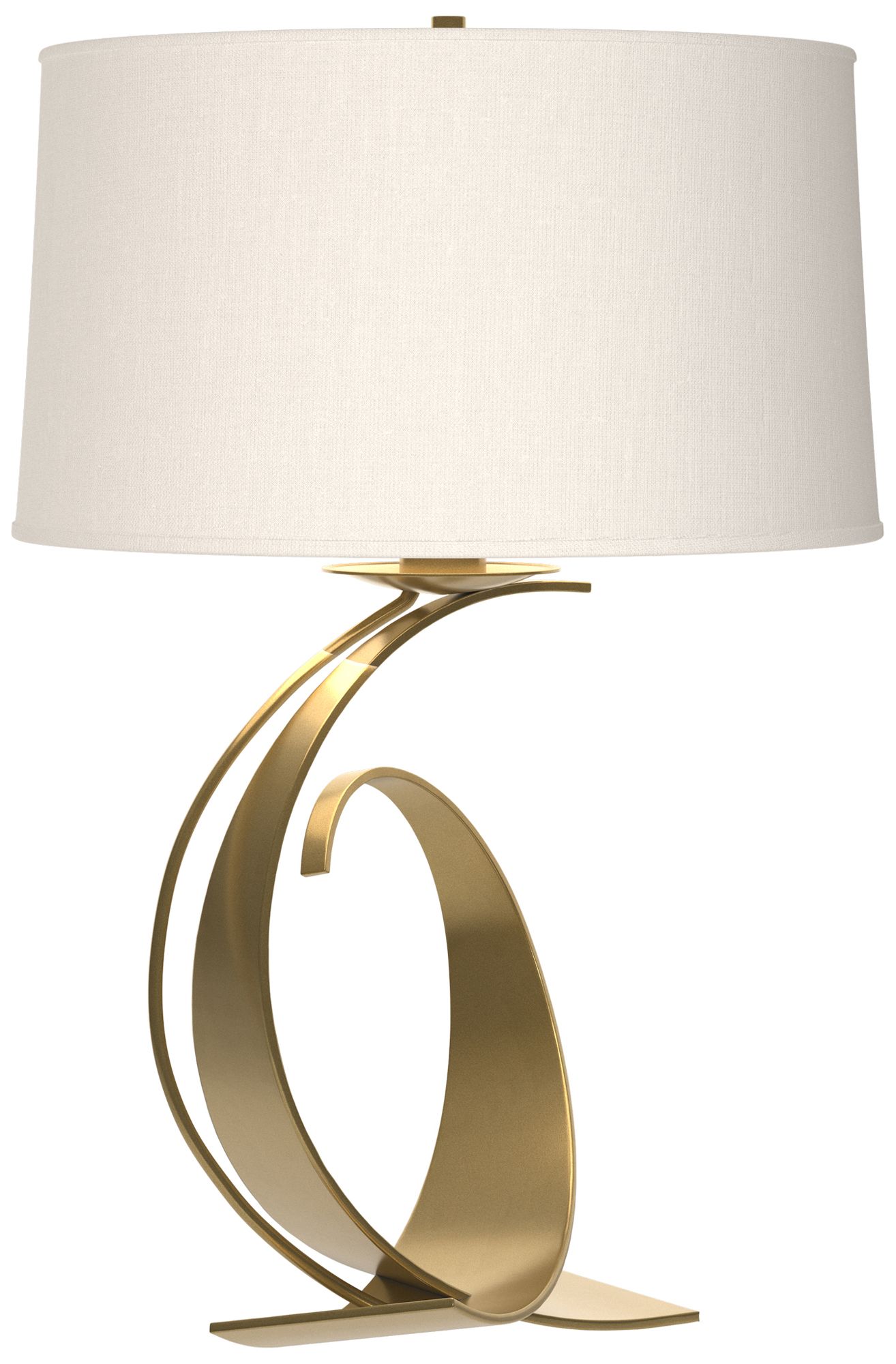 Fullered Impressions 29"H Modern Brass Table Lamp w/ Anna Shade