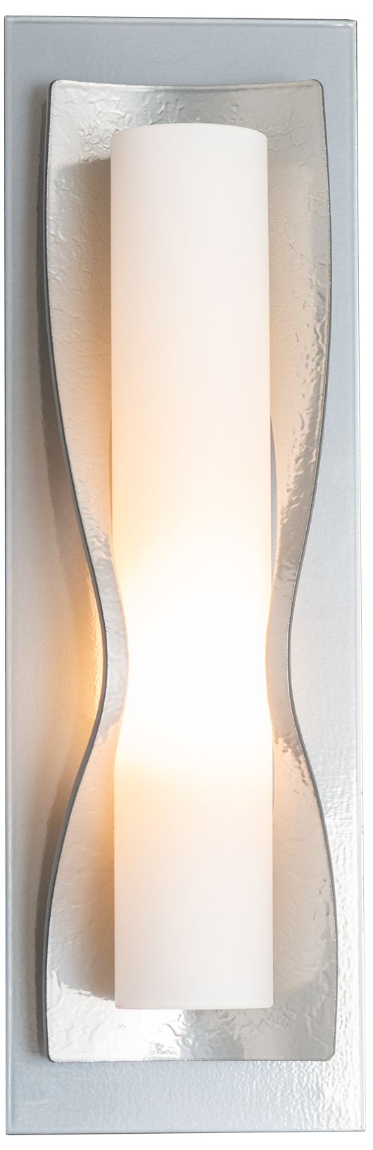 Pillar 1 Light Sconce - Vintage Platinum Finish - Opal Glass