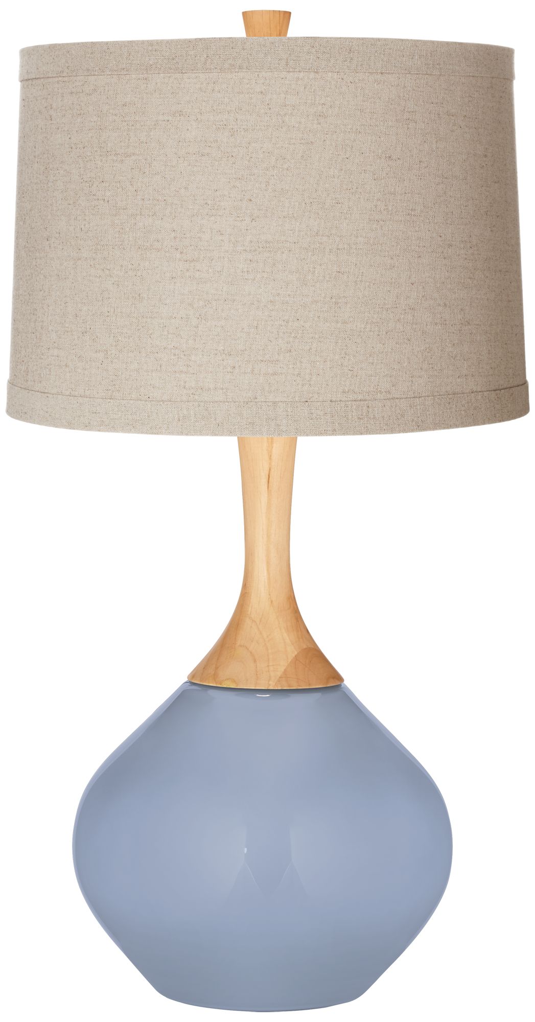 Blue Sky Natural Linen Drum Shade Wexler Table Lamp