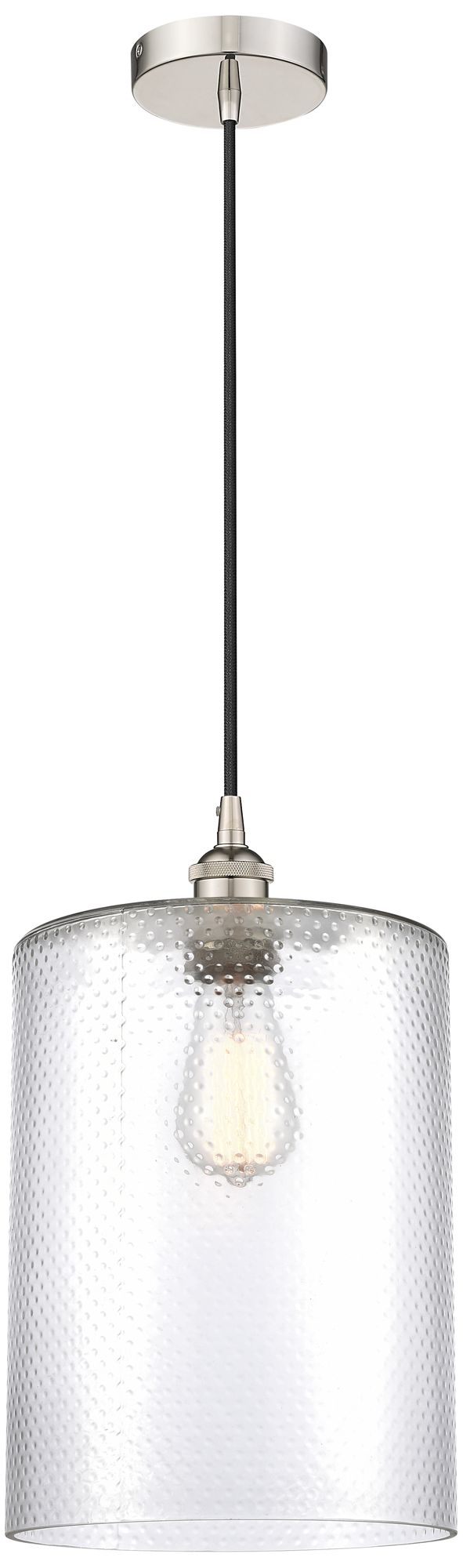 Cobbleskill 9" LED Mini Pendant - Polished Nickel - Clear Shade