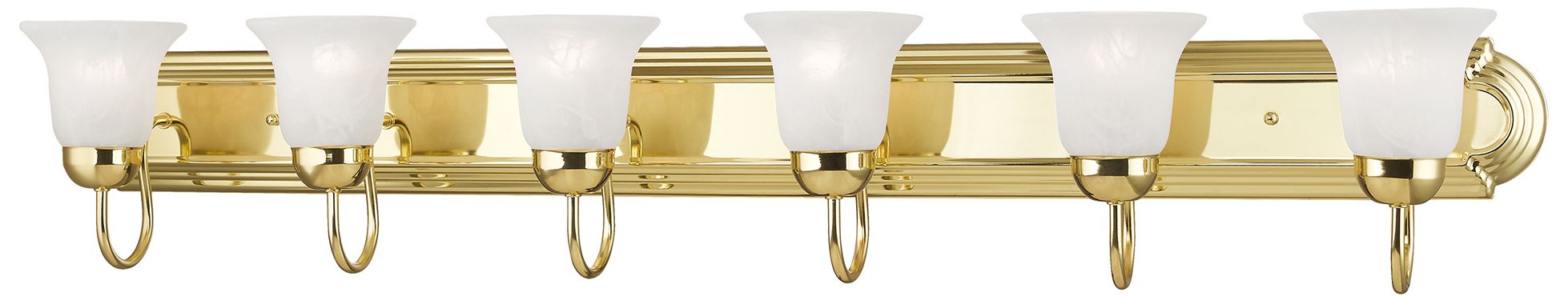 6 Light Polished Brass Bath Vanity