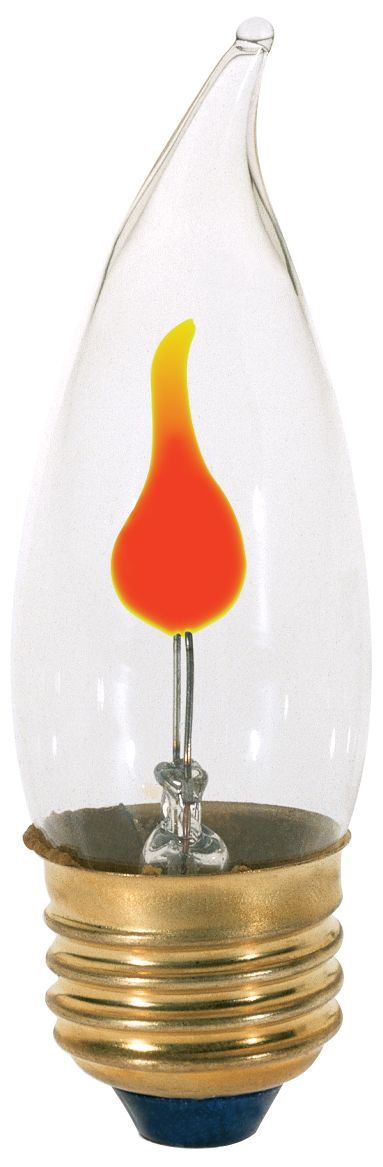 Flicker Flame 3 Watt Standard Base Decorator Light Bulb