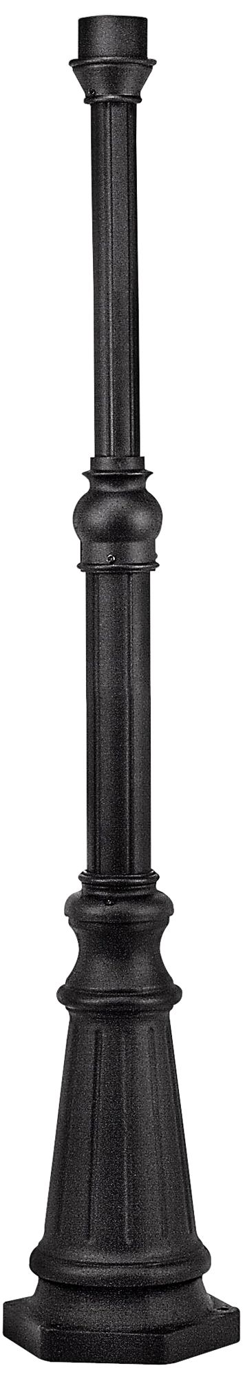 Black Finish 78" High Outdoor Lighting Post with Base