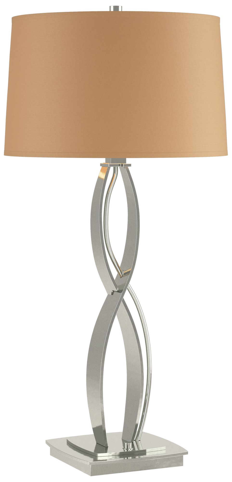 Almost Infinity 31"H Tall Sterling Table Lamp w/ Doeskin Suede Shade