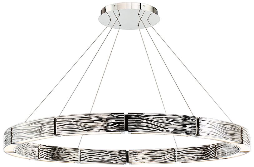 Modern Forms Zelda 48"W Polished Nickel 12-Light LED Pendant