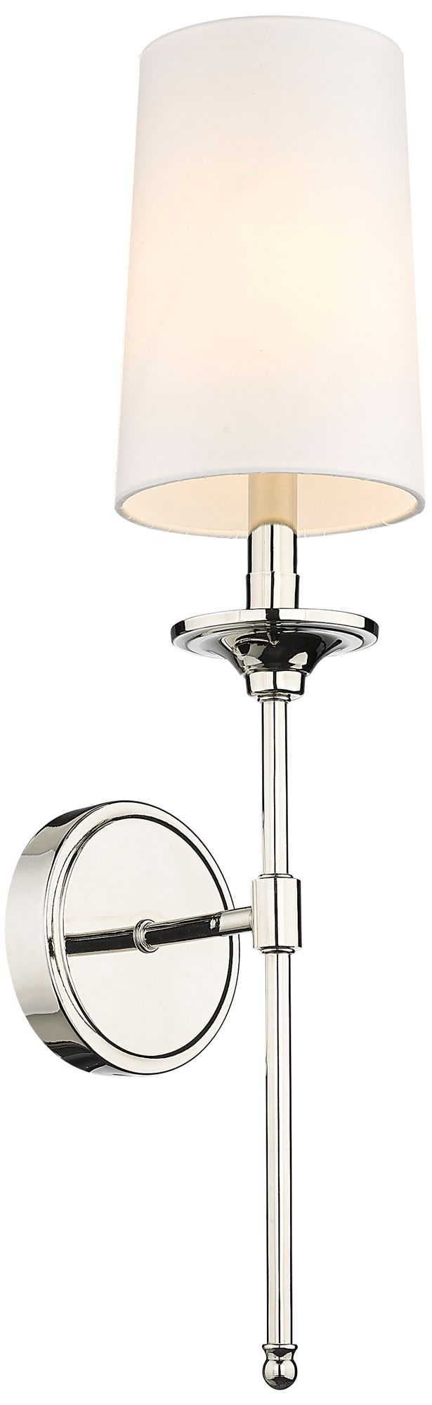 Z-Lite Emily 1 Light Wall Sconce in Polished Nickel