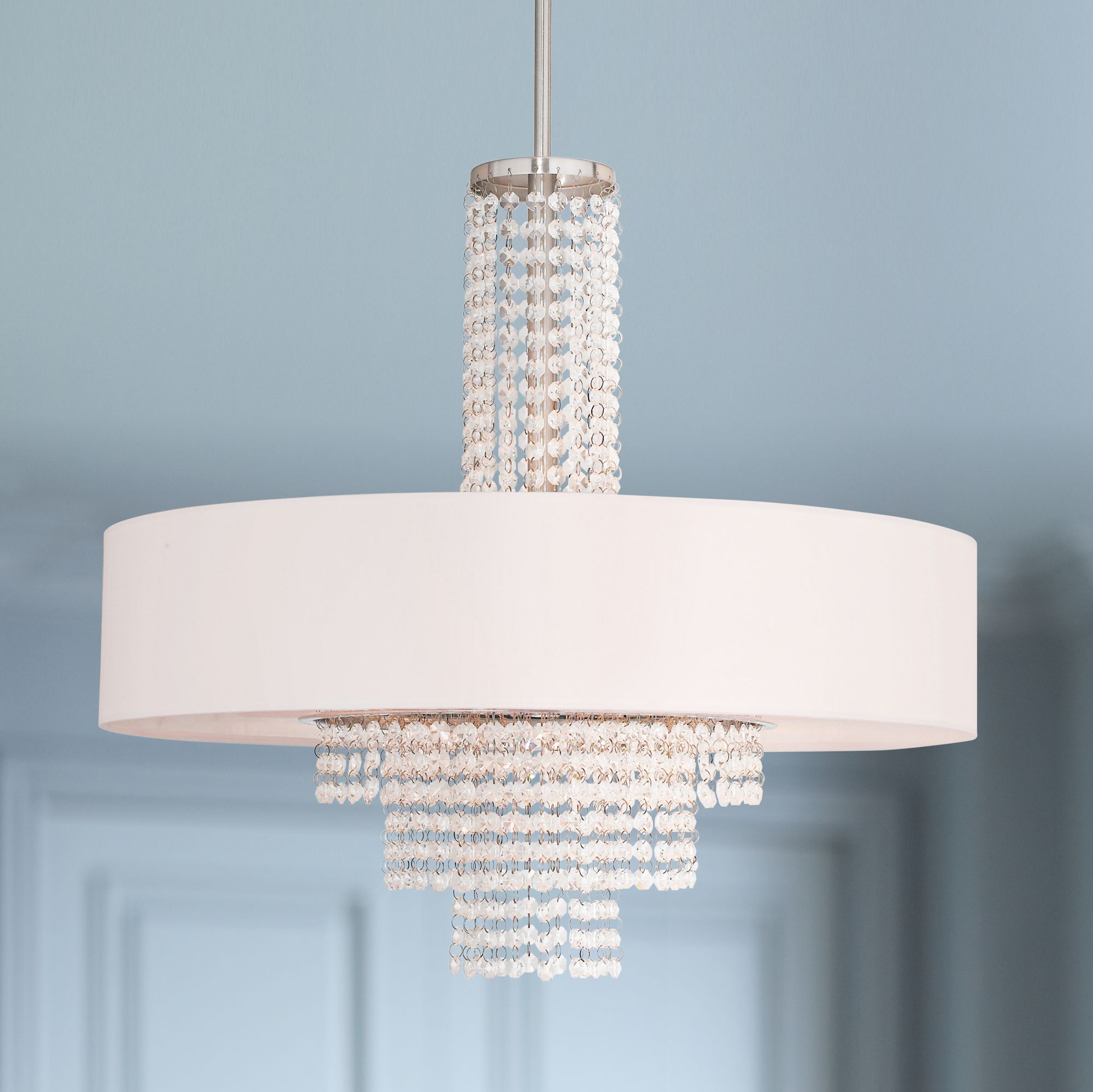 Carlisle 25" Wide Brushed Nickel Pendant Light