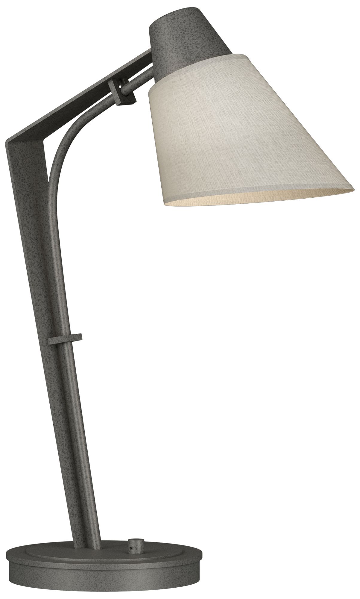 Reach 21.9" High Natural Iron Table Lamp With Light Grey Shade