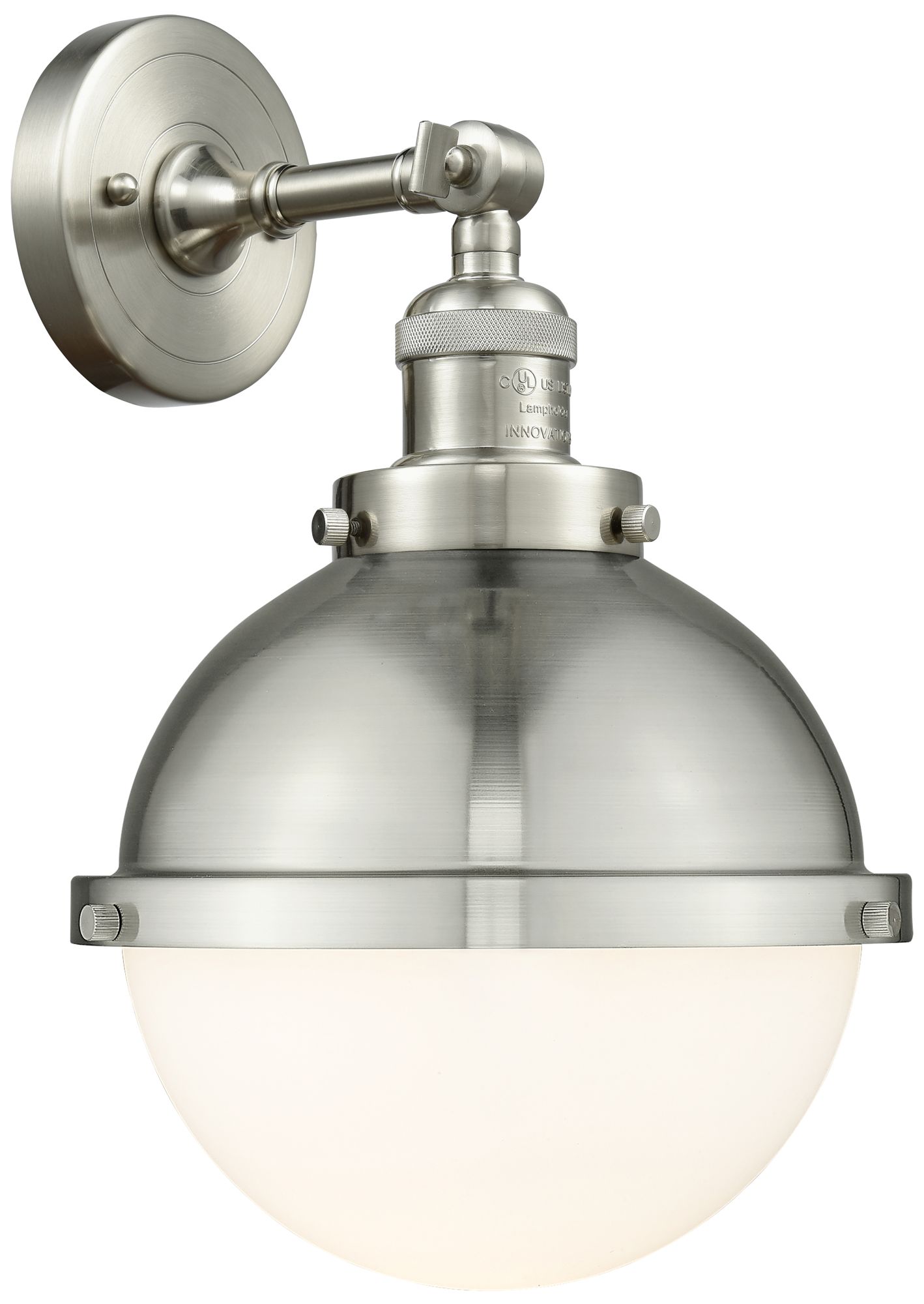 Franklin Restoration Hampden 9" White Shade Nickel LED Sconce - Nickel