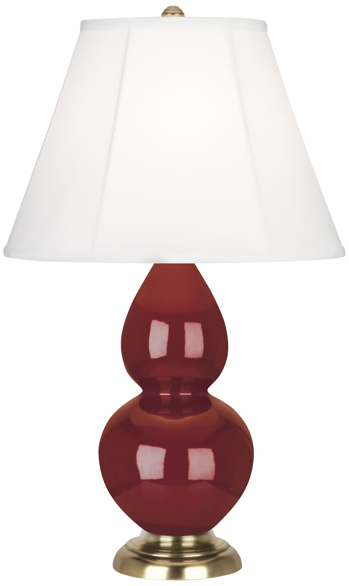 Robert Abbey Ceramic Oxblood Small Double Gourd Accent Lamp