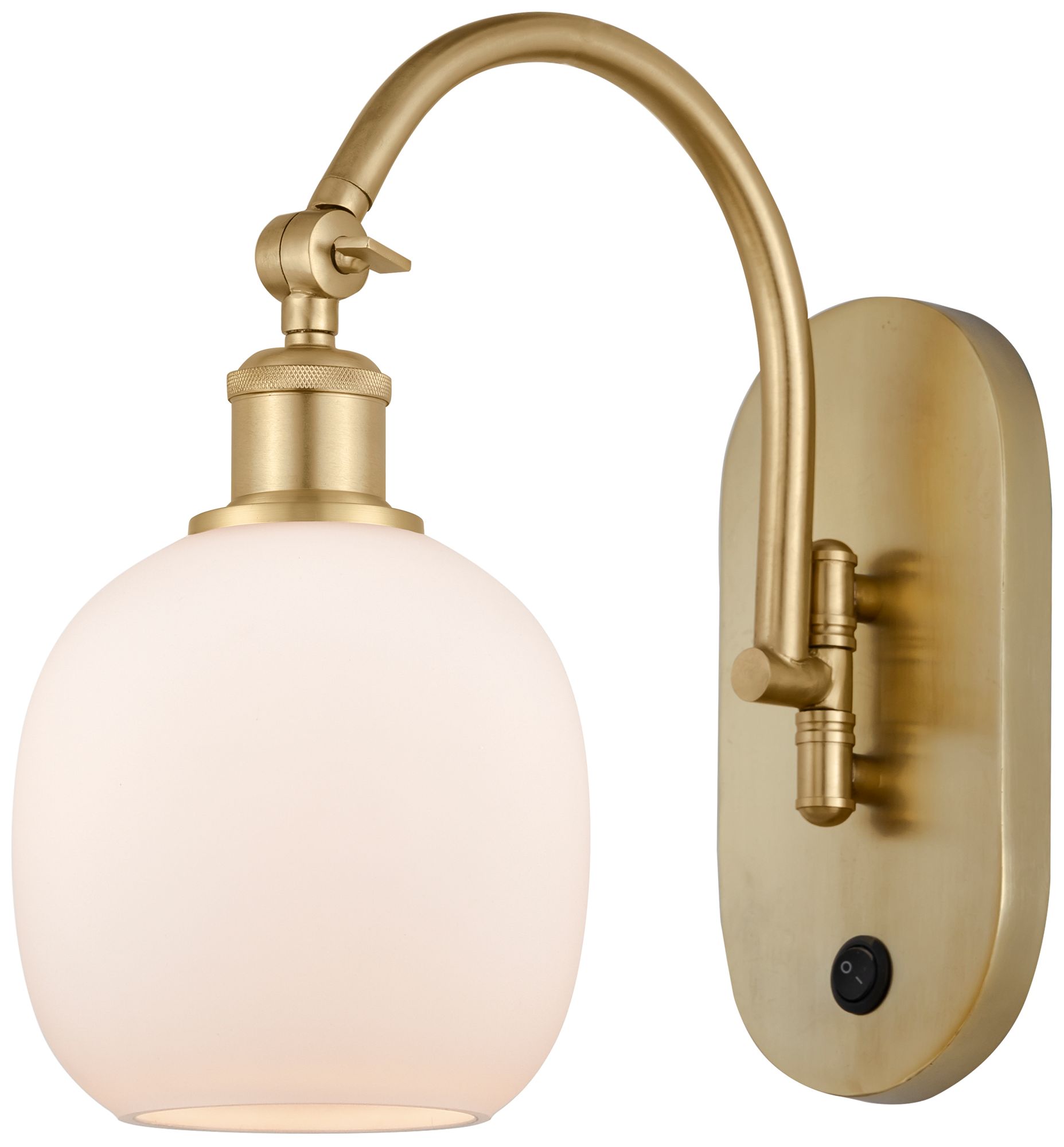 Ballston Belfast 6" LED Sconce - Gold Finish - Matte White Shade