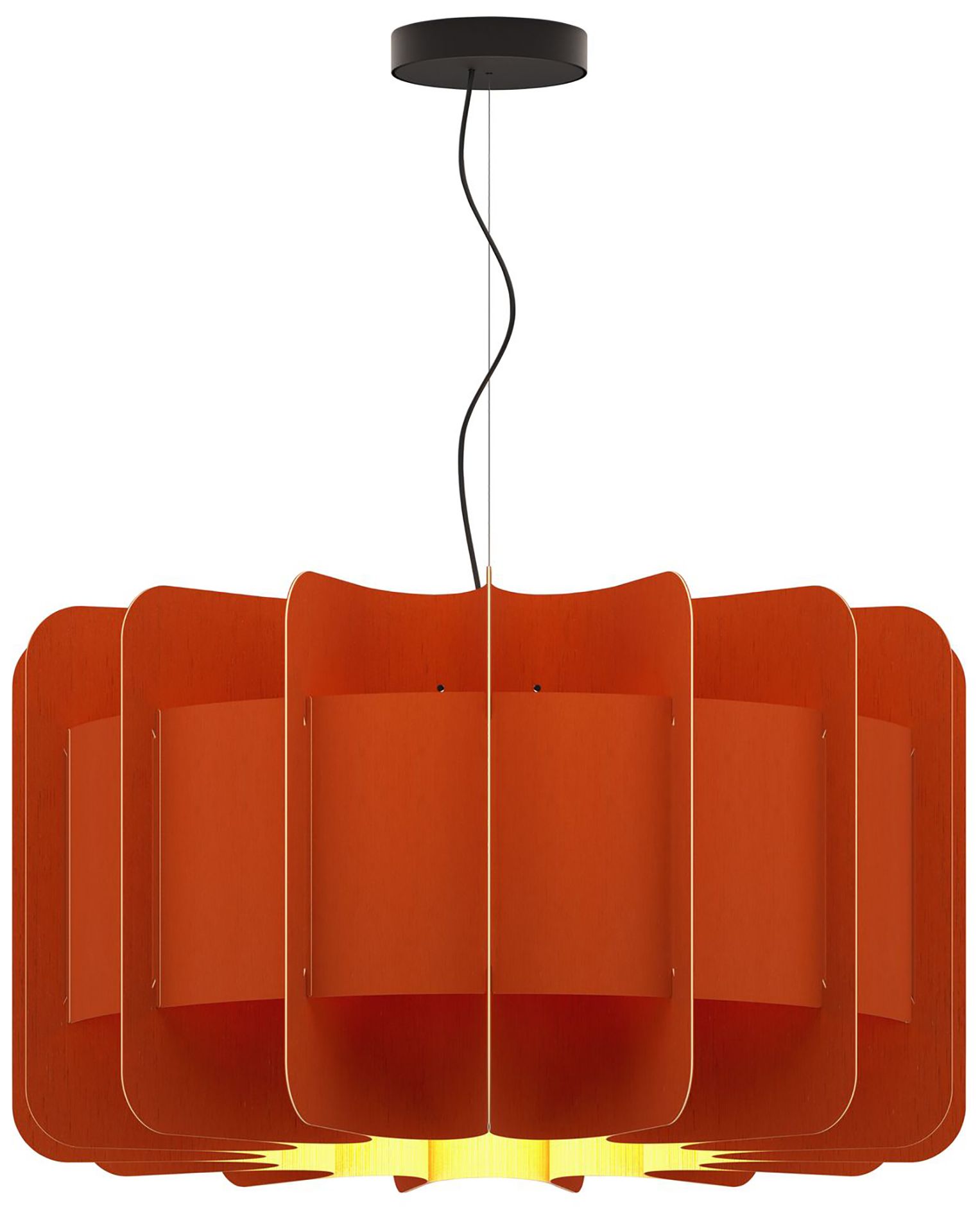 Clarissa Pendant WEP - Terracotta Shade - Black Canopy - Size 29.8