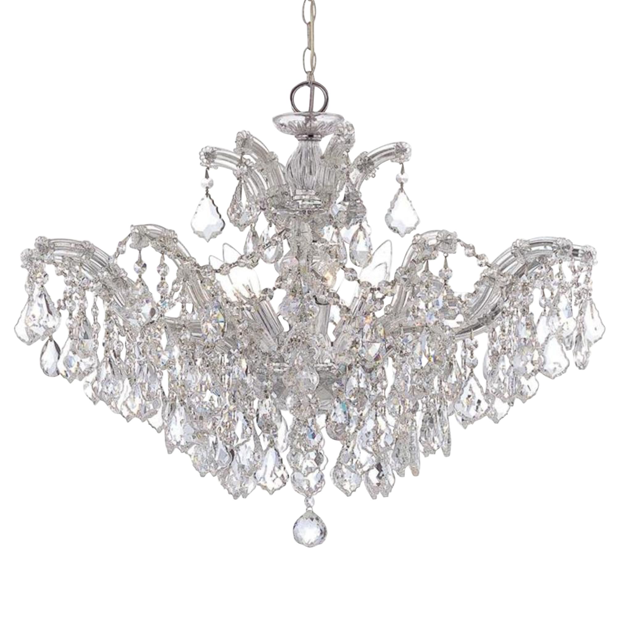 Crystorama Maria Theresa 27"W Chrome 6-Light Crystal Chandelier