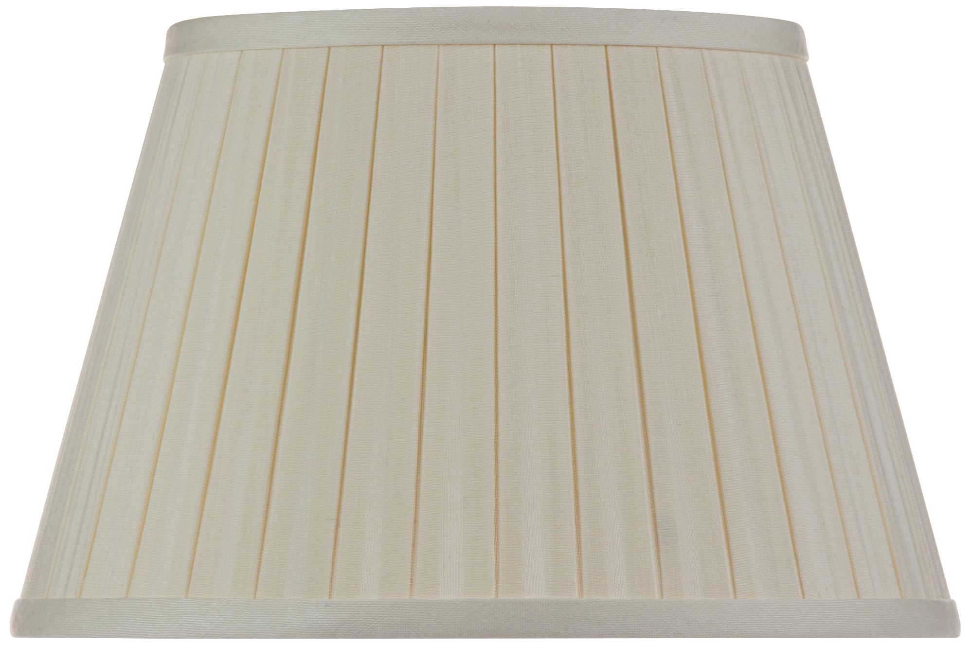 Eggshell Linen Box Pleat Empire Shade 6x10x7 (Spider)