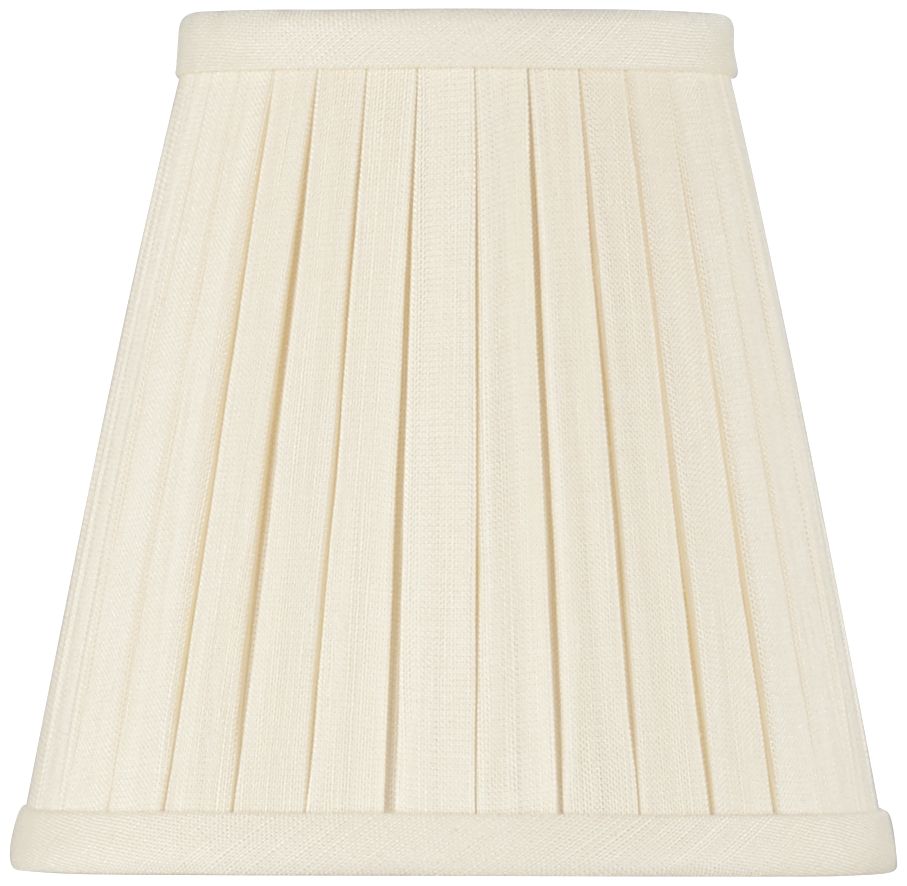 Eggshell Box Pleat Linen Shade 3x5x5 (Clip-On)