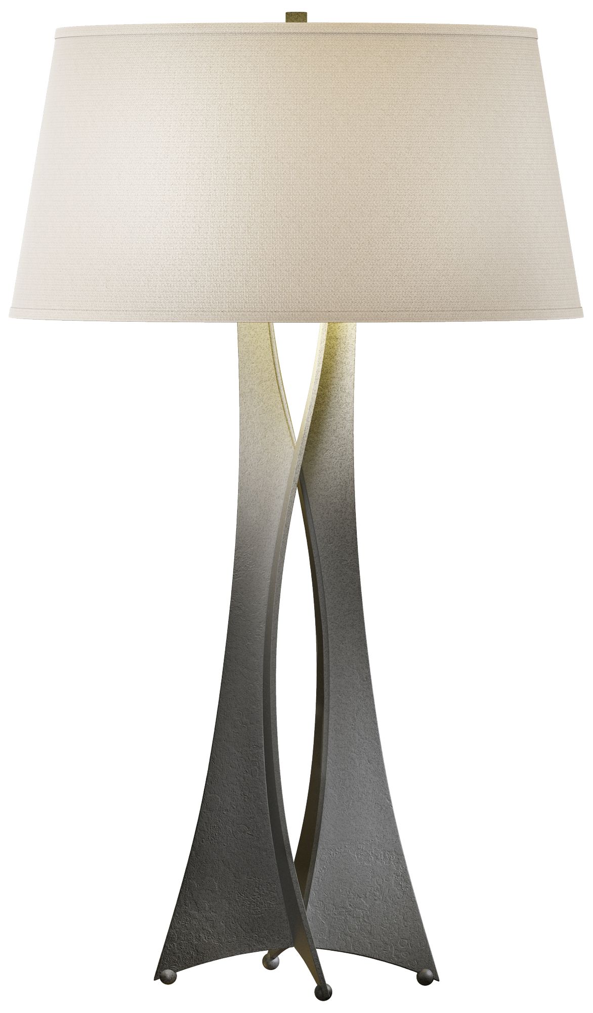 Moreau 33.4"H Tall Natural Iron Table Lamp With Natural Linen Shade