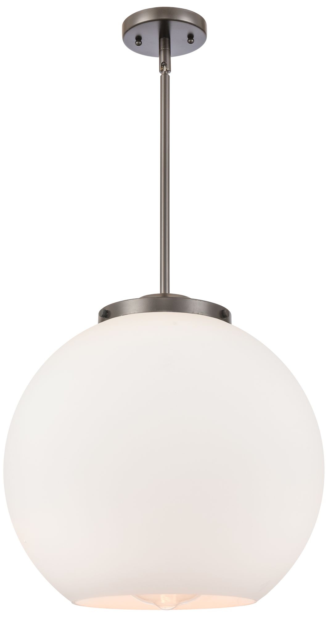 Athens 16" Oil Rubbed Bronze Pendant w/ Matte White Shade