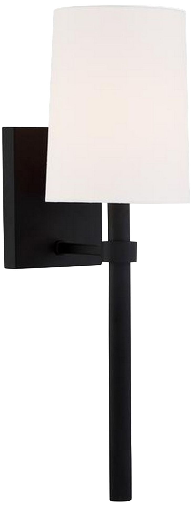 Crystorama Bromley 18 1/4" High Black Forged Wall Sconce