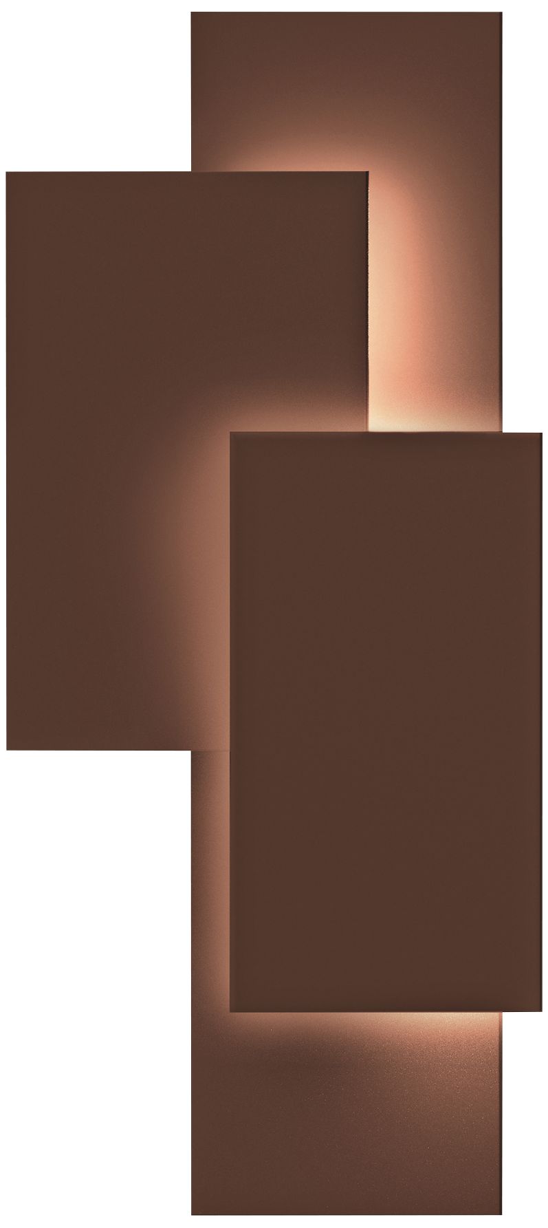 Inside Out Offset Panels? 20 3/4"H Bronze LED Wall Light