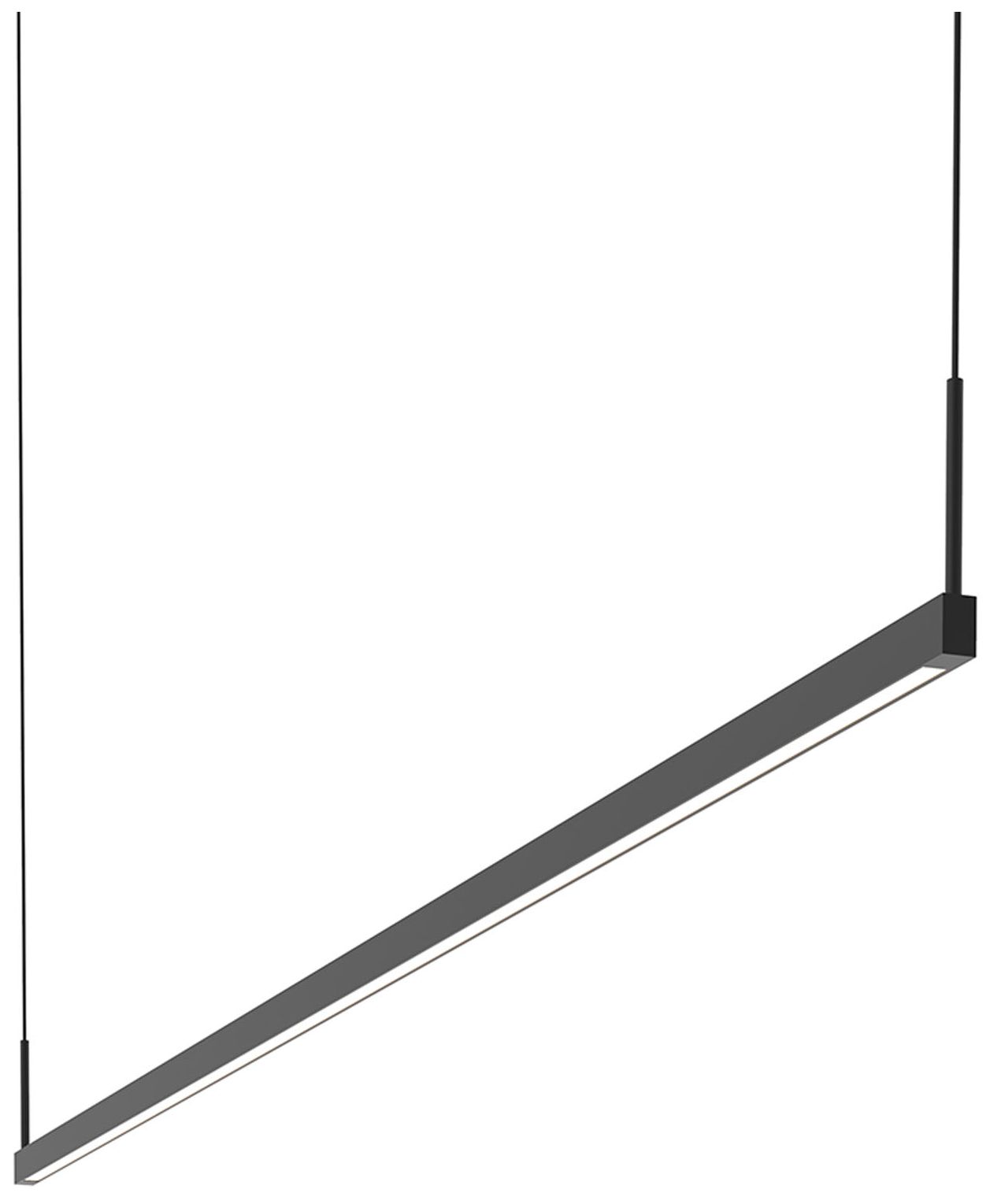 Thin.Line 72" Wide Satin Black One-Sided 2700K LED Pendant