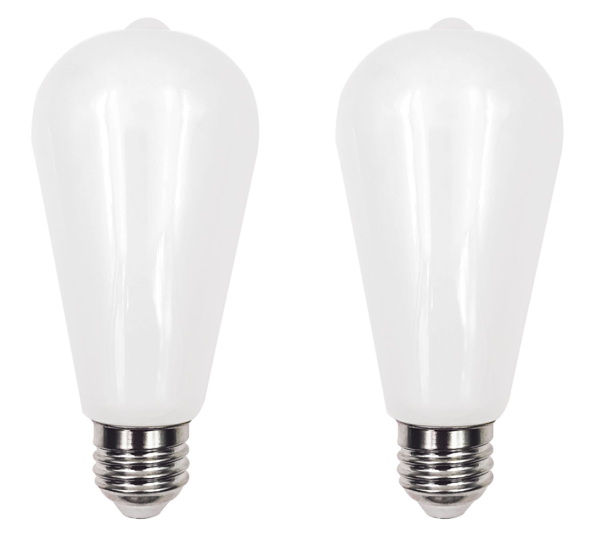 75W Equivalent Milky 8W LED Dimmable Standard Edison 2-Pack