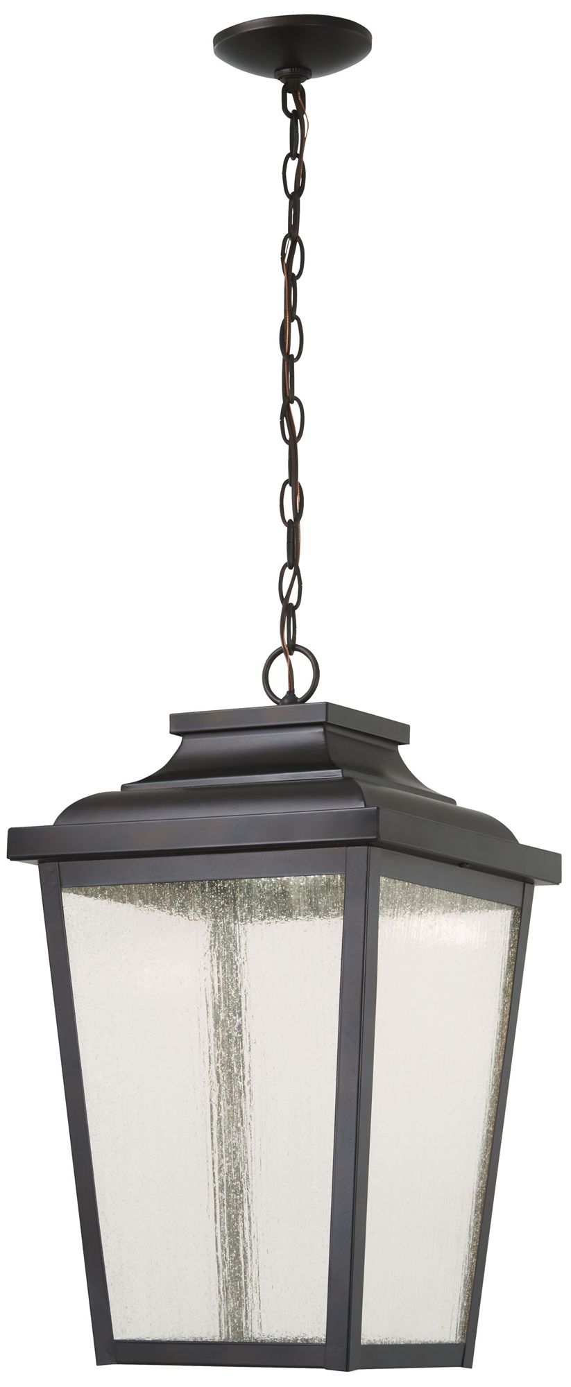 Irvington Manor 21.75" High Chelesa Bronze Hanging LED Lantern