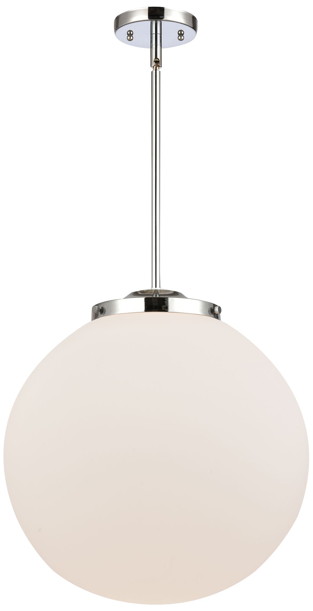 Beacon 16" Polished Chrome Pendant w/ Matte White Shade