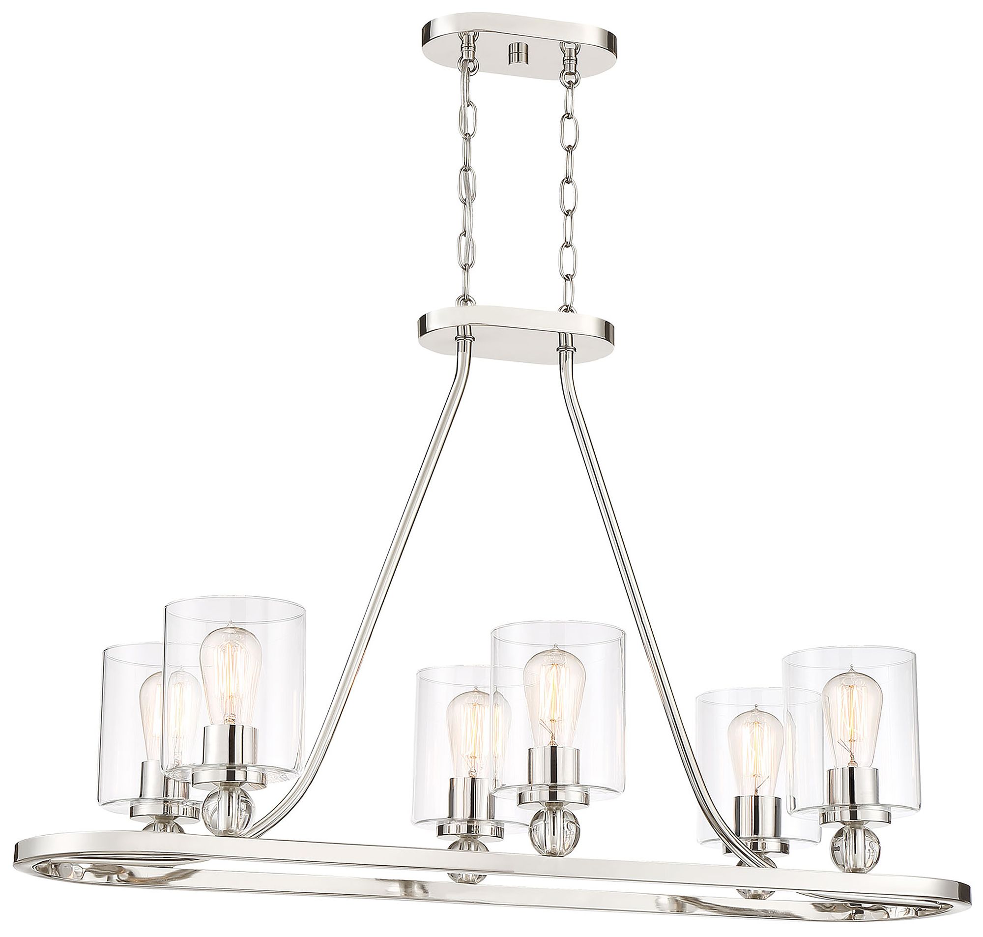 Minka-Lavery  Studio 5 6-Light Polished Nickel Island Chandelier