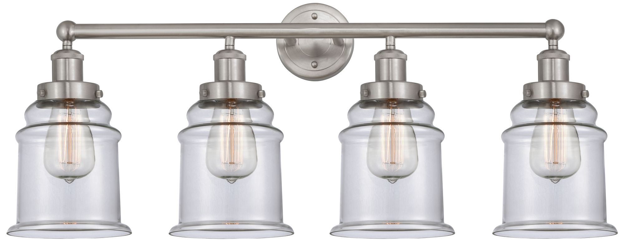 Canton 33" 4-Light Brushed Satin Nickel Bath Light w/ Clear Shade