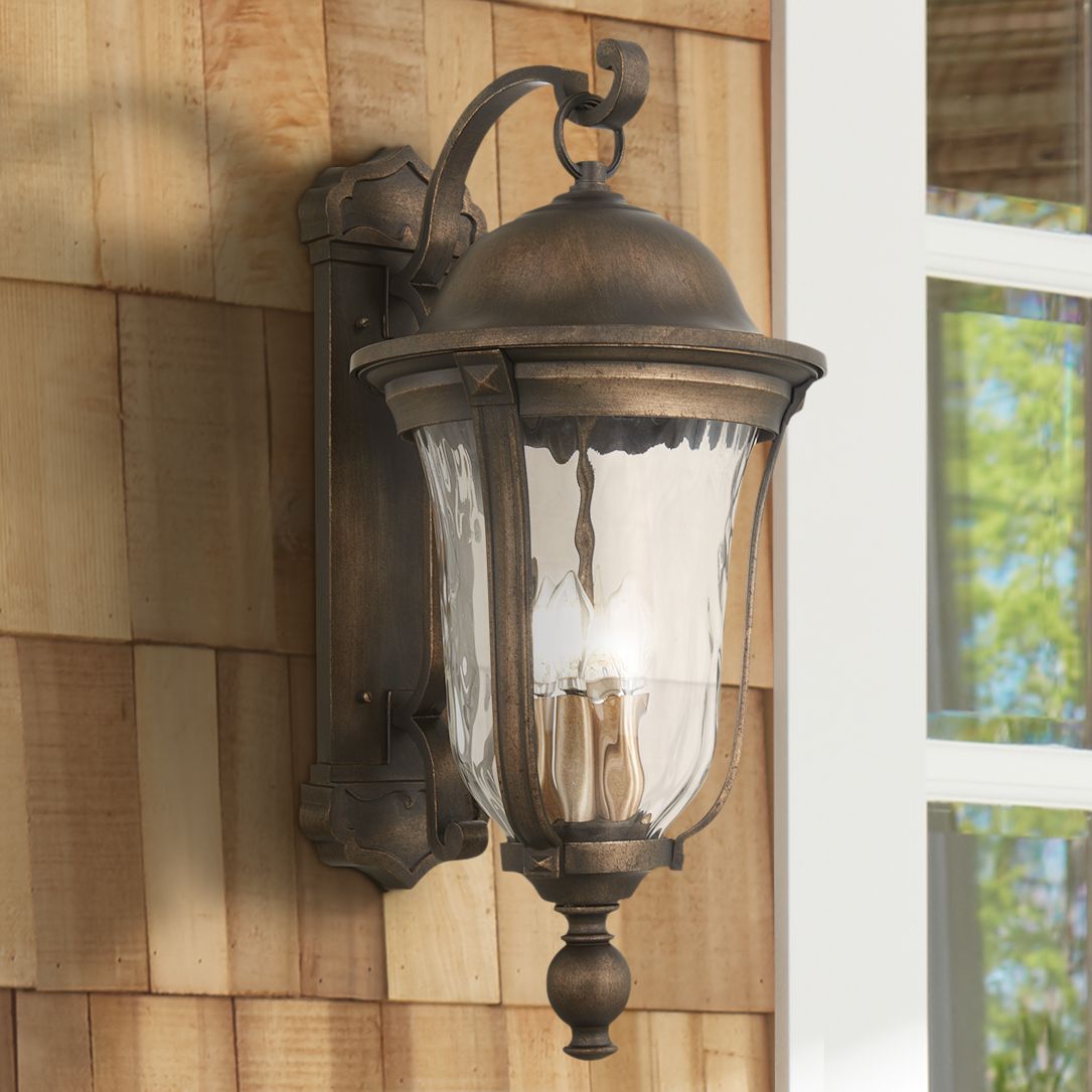 Havenwood 26 3/4" H Tavira Bronze and Alder Silver Outdoor Wall Light