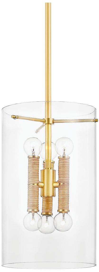 Hudson Valley Barlow 10" Wide Aged Brass 6 Light Lantern