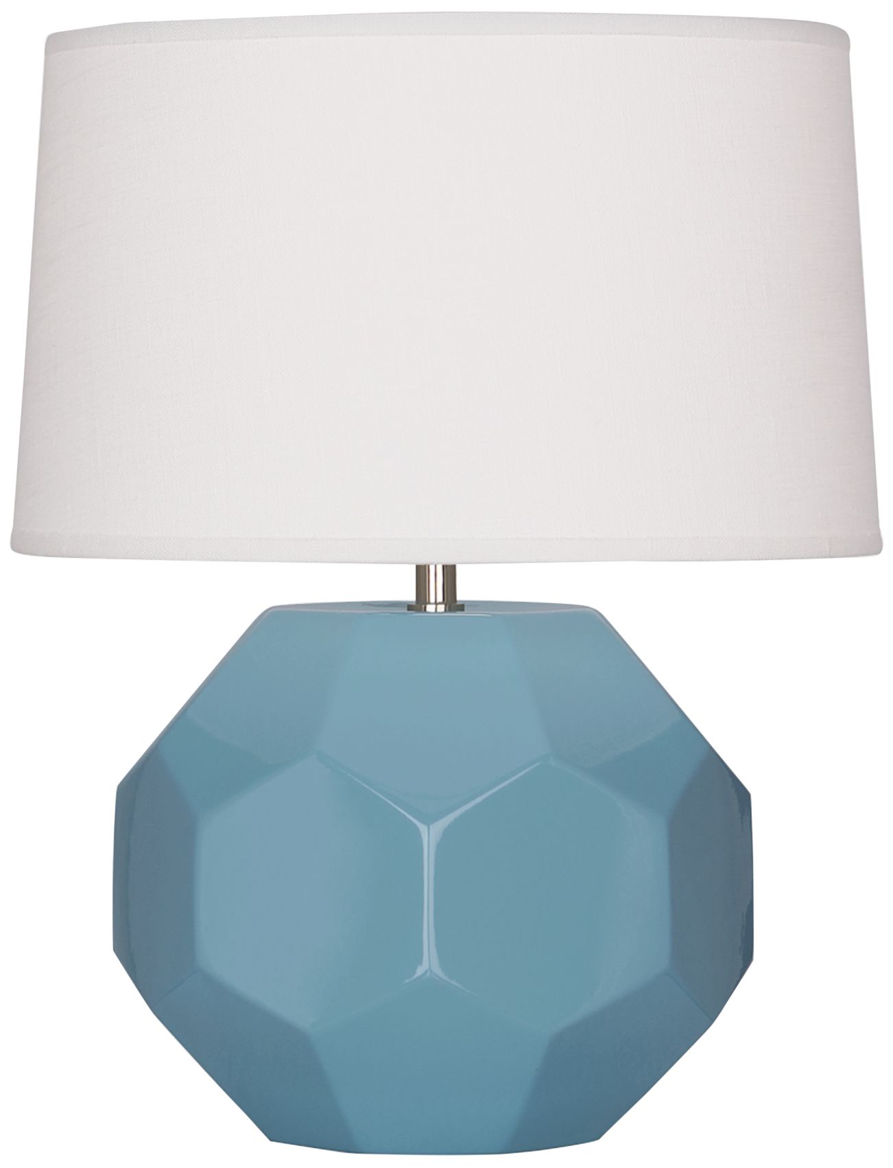 Franklin 16 1/2" High Steel Blue Glazed Accent Table Lamp