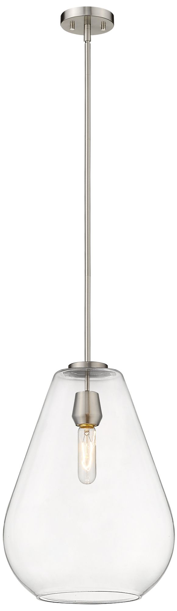 Z-Lite 1 Light Pendant in Brushed Nickel Finish