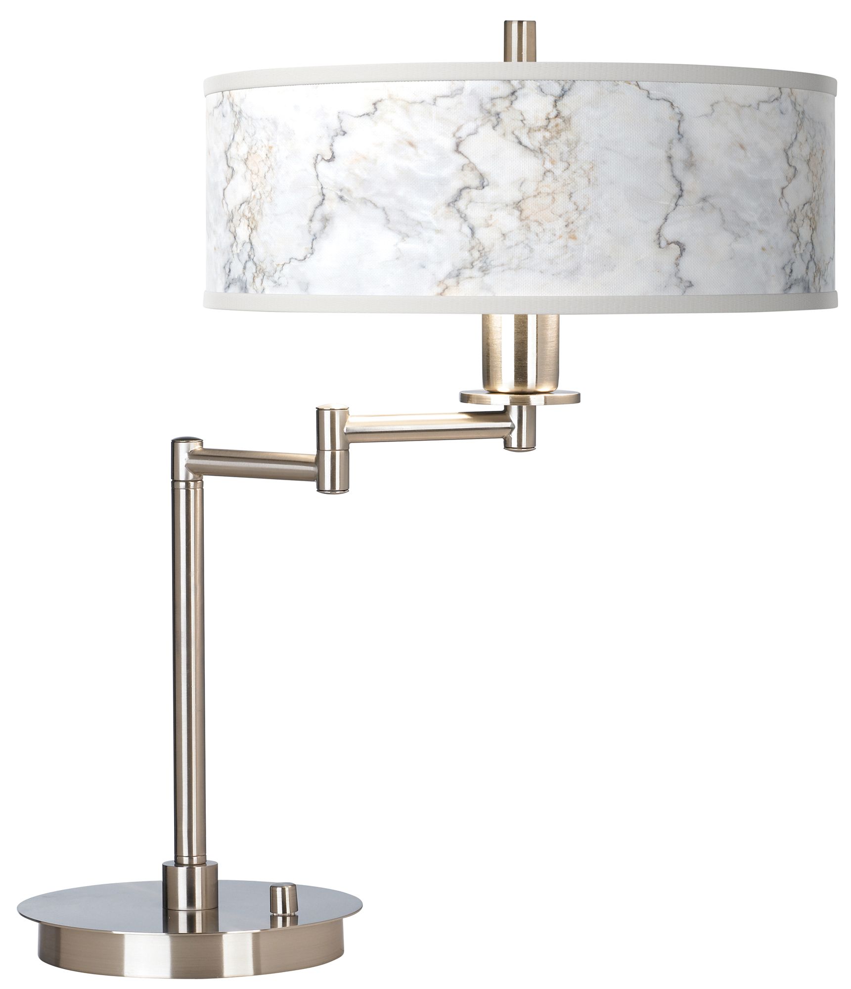 Marble Glow Giclee Modern LED Swing Arm Desk Lamp