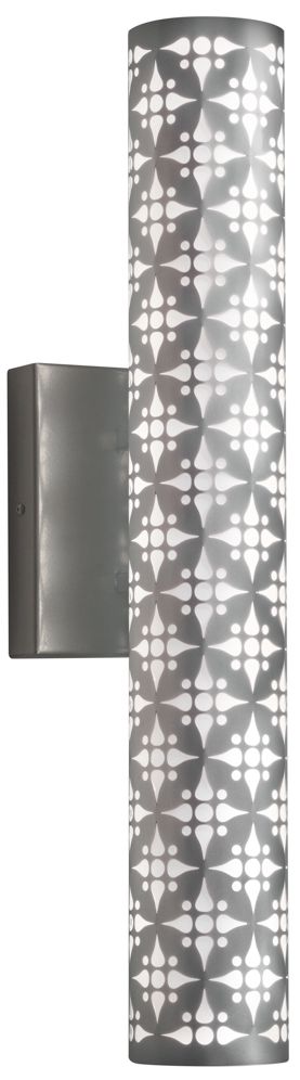 Akut 24 1/2"H Satin Pewter Opal Acrylic Exterior Sconce LED